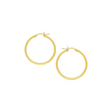 10k Yellow Gold Polished Hoop Earrings (2x40 mm)