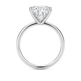 5 Carat Cushion Lab Grown IGI G/VS1 Diamond Solitaire Ring in 14K White Gold