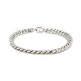 14K White Gold Cuban Link Bracelet (5.90 mm)