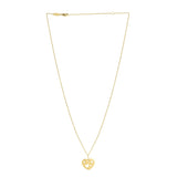 Cutout Heart Necklace in 14K Yellow Gold