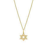 Star of David Necklace in 14K Yellow Gold