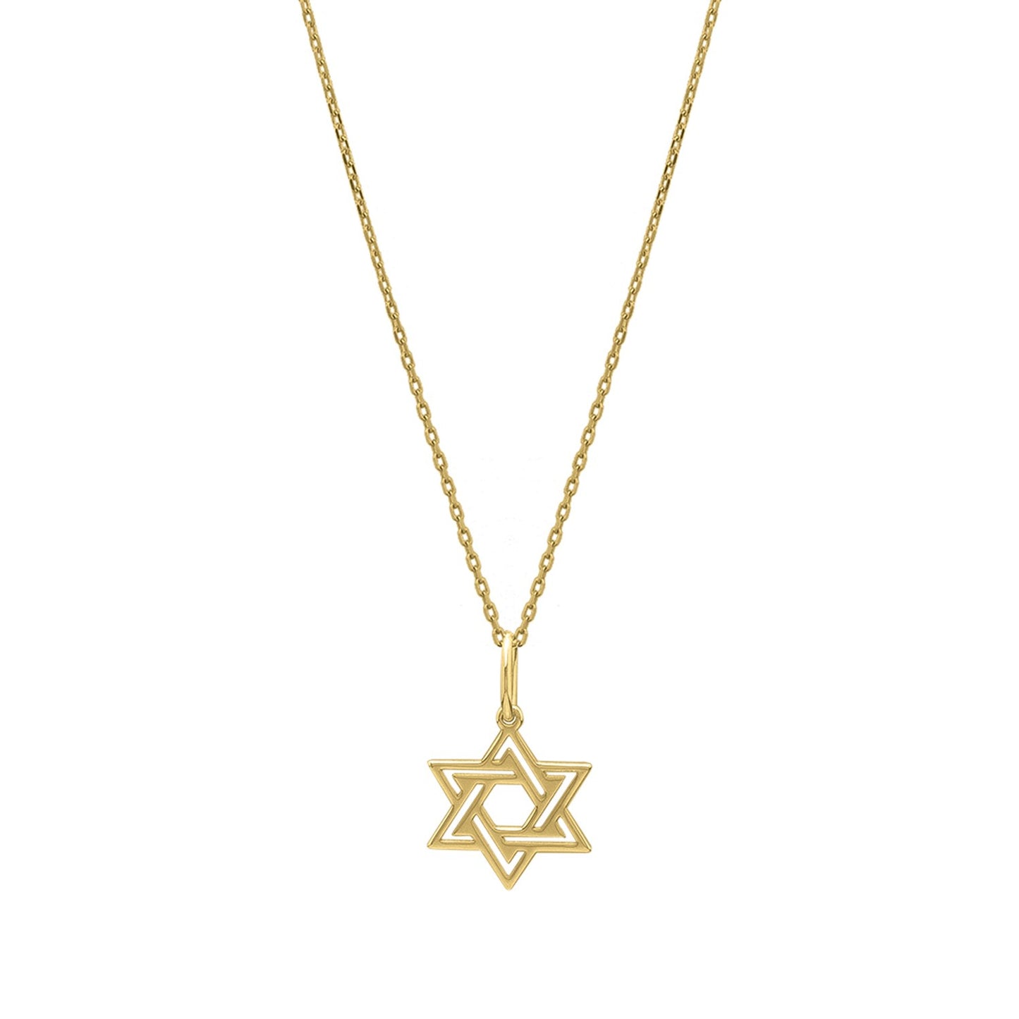 Star of David Necklace in 14K Yellow Gold