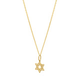 Star of David Necklace in 14K Yellow Gold