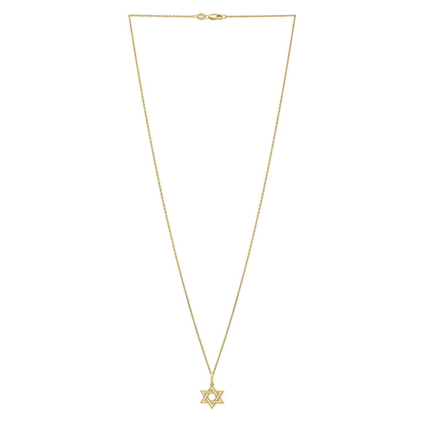 Star of David Necklace in 14K Yellow Gold