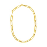 14k Yellow Gold Extra Wide Paperclip Chain Necklace
