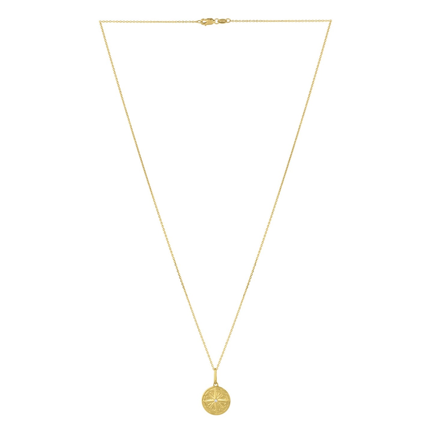 North Star Talisman Necklace in 14K Yellow Gold