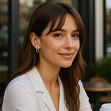 10k White Gold Polished Hoop Earrings (3x15mm)