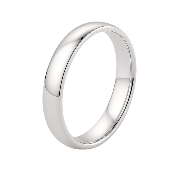 14k White Gold Comfort Fit Wedding Band(4.00 mm)