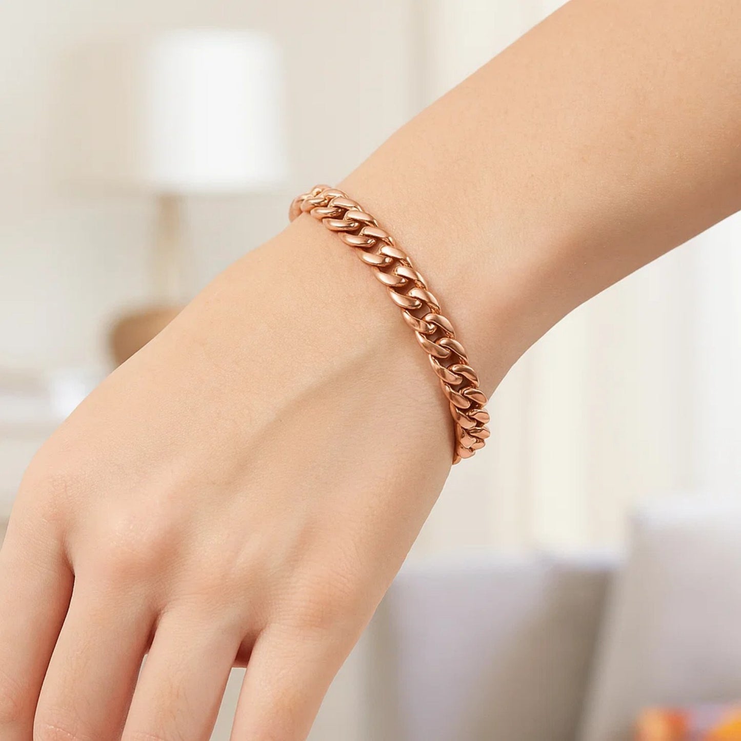 14K Rose Gold Cuban Link Bracelet (5.90 mm)