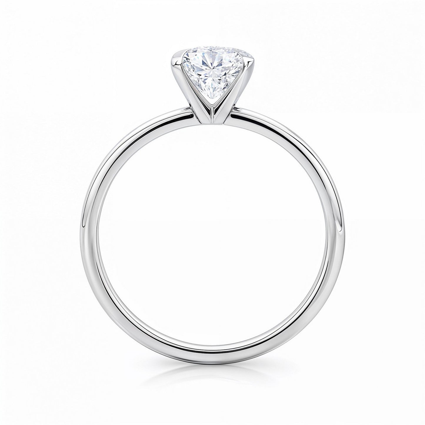 2 Carat Radiant Lab Grown IGI G/VS1 Diamond Solitaire Ring in 14K White Gold