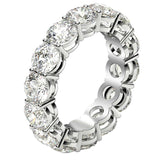 Round Cut Lab Grown Diamond Eternity Ring in 14k White Gold (6 cttw FG/VS2)