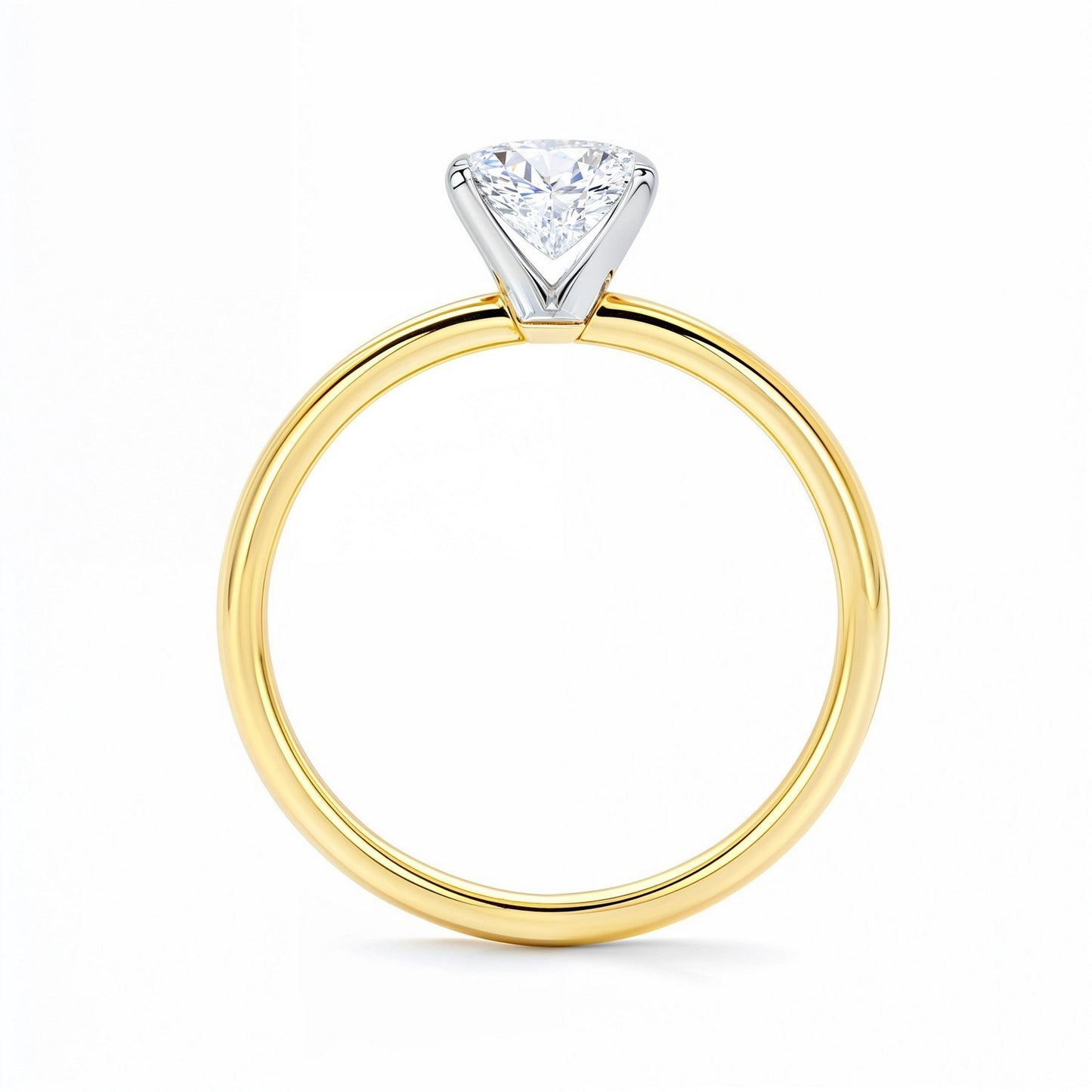 2 Carat Radiant Lab Grown IGI G/VS1 Diamond Solitaire Ring in 14K Yellow Gold