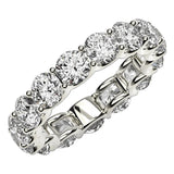 Round Cut Lab Grown Diamond Eternity Ring in 14k White Gold (5 cttw FG/VS2)
