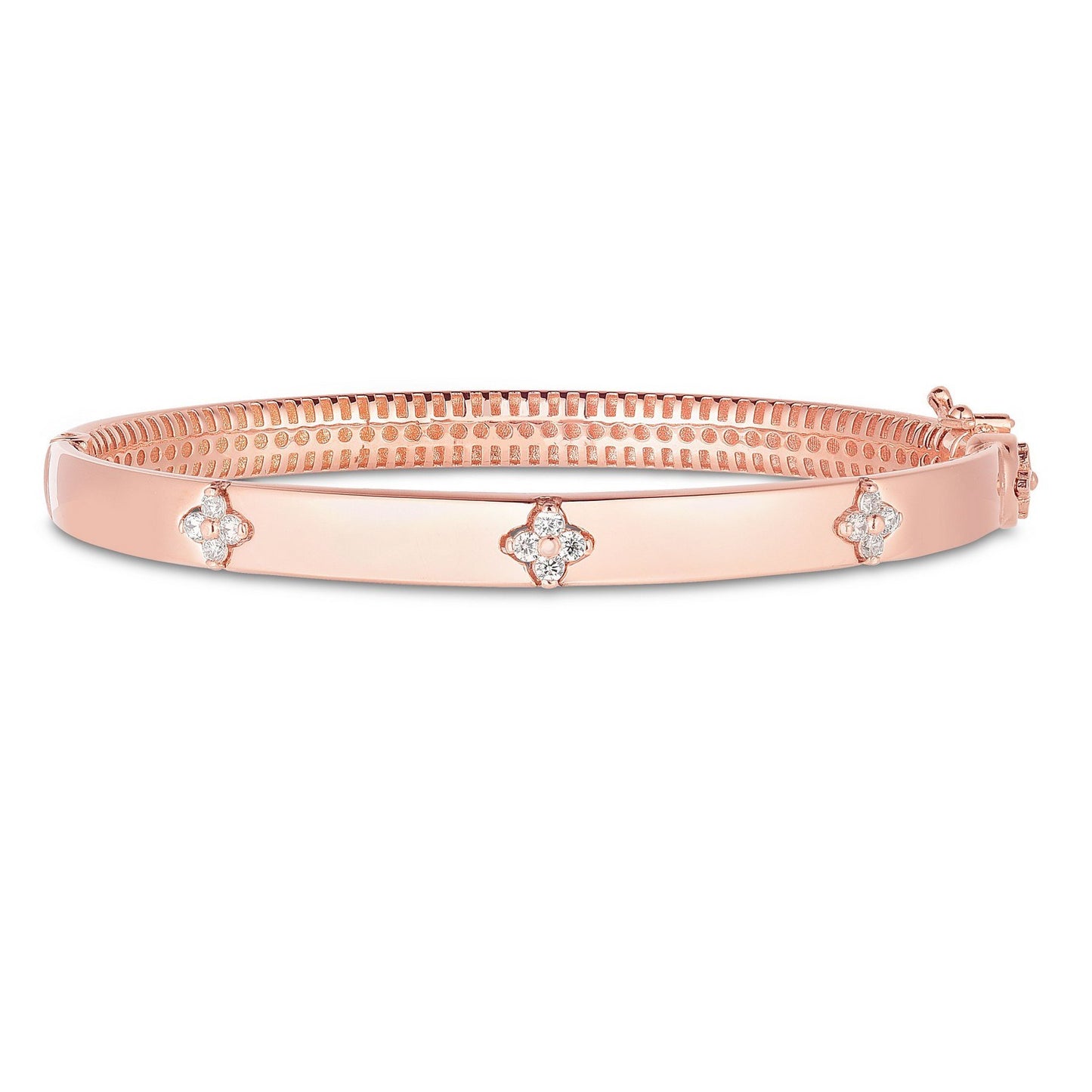 14k Rose Gold Trilogy Diamond Bangle (5.40 mm)
