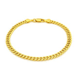 10k Yellow Gold Miami Cuban Semi Solid Bracelet (4.50 mm)