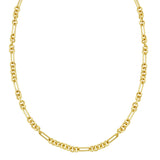 14K Yellow Gold Five And One Paperclip Link Chain Necklace