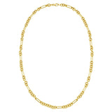 14K Yellow Gold Five And One Paperclip Link Chain Necklace