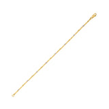 Two Tone Bar and Bead Bracelet in 14K Gold (1.70 mm)