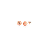14k Rose Gold Classic Round Shape Stud Earrings (6mm)
