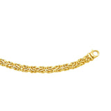 14k Yellow Gold Byzantine Design Stylish Necklace