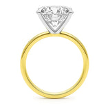 5 Carat Princess Lab Grown IGI G/VS1 Diamond Solitaire Ring in 14K Yellow Gold