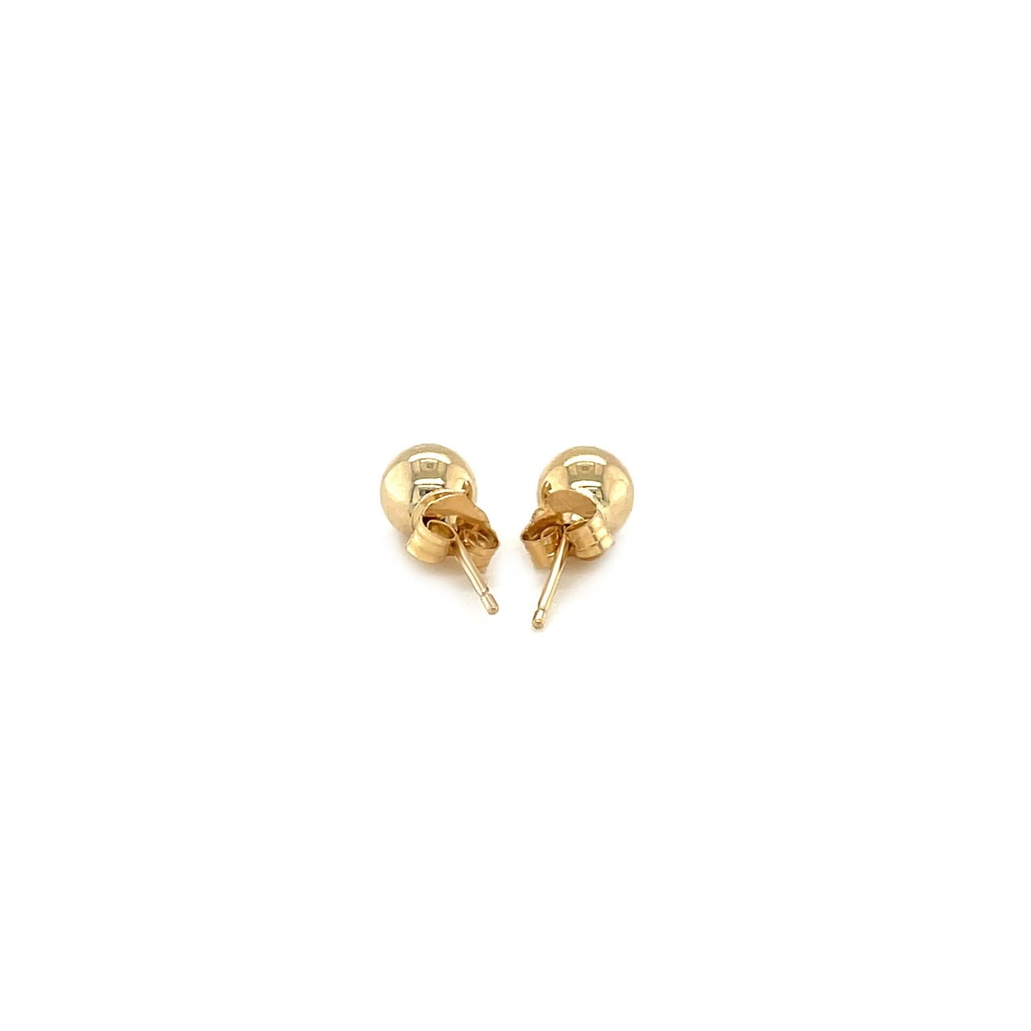 10k Yellow Gold Round Stud Earrings (5mm)