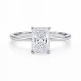 2 Carat Radiant Lab Grown IGI G/VS1 Diamond Solitaire Ring in 10K White Gold