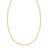 14K Yellow Gold Flat Pebble Link Necklace (2.50 mm)