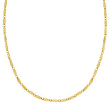 14K Yellow Gold Flat Pebble Link Necklace (2.50 mm)