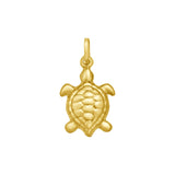 14K Yellow Gold Polished Turtle Charm Pendant