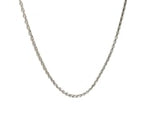 Sterling Silver Rhodium Plated Wheat Chain (1.50 mm)