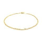 10k Yellow Gold Singapore Anklet 1.5mm