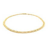3.5mm 14k Yellow Braided Foxtail Anklet