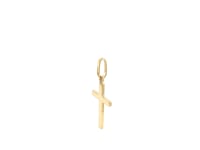 14K Yellow Gold Small Polished Flat Cross Pendant