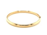 14k Yellow Gold Dome Design Polished Childrens Bangle (5.50 mm)
