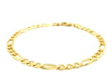 10K Yellow Gold Solid Figaro Bracelet (4.50 mm)