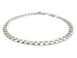 14k White Gold Solid Curb Bracelet (5.70 mm)