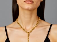 Toggle Necklace with Alternating Chain in 14K Yellow Gold