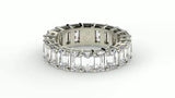 Emerald Cut Lab Grown Diamond Eternity Ring in 14k White Gold (7 cttw FG/VS2)