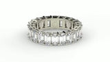 Emerald Cut Lab Grown Diamond Eternity Ring in 14k White Gold (6 cttw FG/VS2)