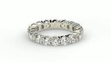 Round Cut Lab Grown Diamond Eternity Ring in 14k White Gold (2 cttw FG/VS2)