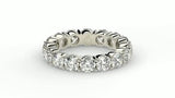 Round Cut Lab Grown Diamond Eternity Ring in 14k White Gold (4 cttw FG/VS2)
