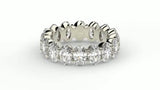 Round Cut Lab Grown Diamond Eternity Ring in 14k White Gold (5 cttw FG/VS2)