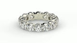 Round Cut Lab Grown Diamond Eternity Ring in 14K White Gold (6 cttw FG/VS2)
