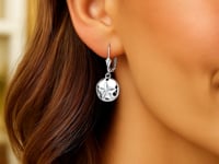 Sterling Silver Polished Sand Dollar Dangle Earrings