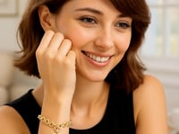 Heart Tag with Rolo Link Bracelet in 14K Yellow Gold (11.40 mm)