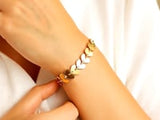 Heart Link Bracelet in 14K Yellow Gold 
