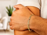 10k Yellow Gold Link Figaro Bracelet (3.70 mm)