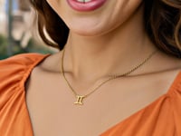 14K Yellow Gold Gemini Necklace