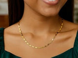 14K Yellow Gold Flat Pebble Link Necklace (2.50 mm)
